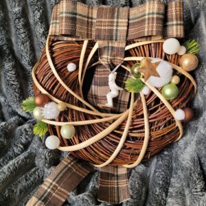 Věnec na dveře Lyžař