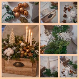 DIY adventní svícen v truhlíku